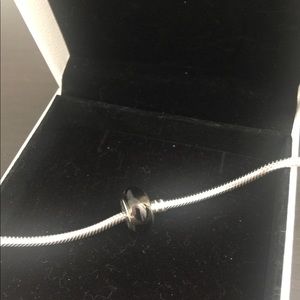 Authentic Pandora murano with black heart
